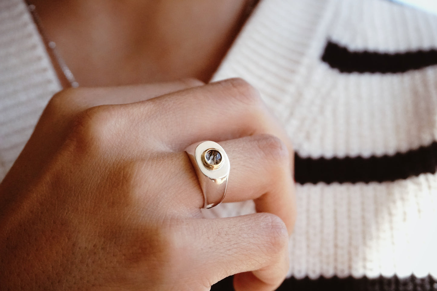 Anillo chevalier gold Stone