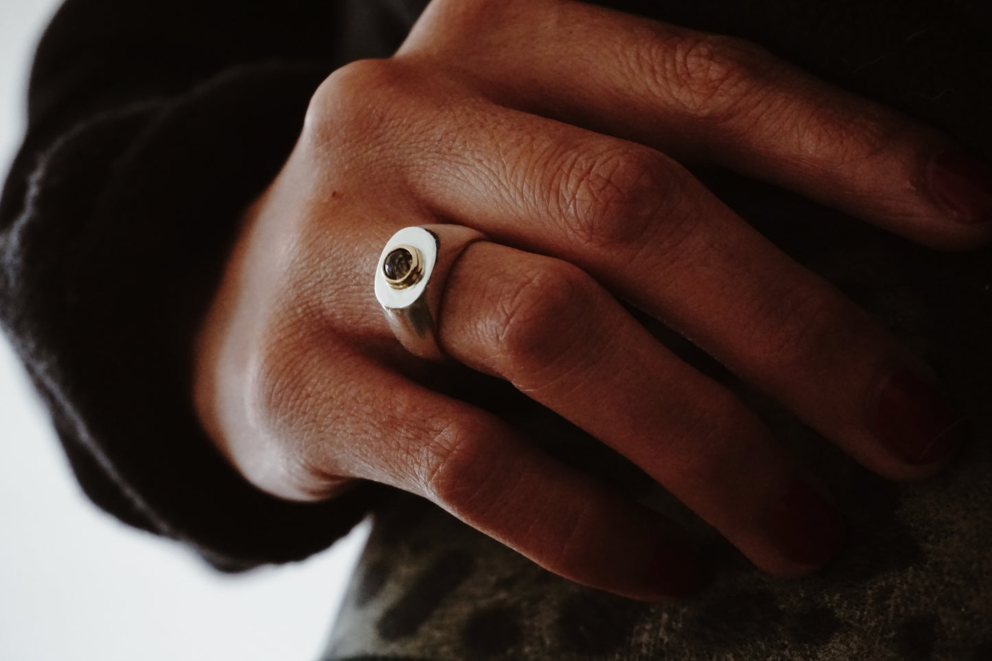 Anillo chevalier gold Stone