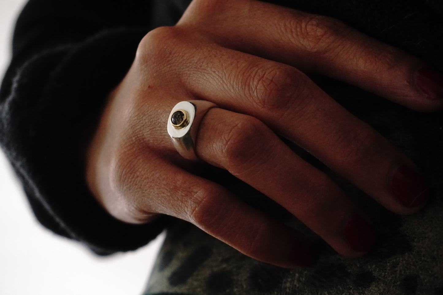 Anillo chevalier gold Stone
